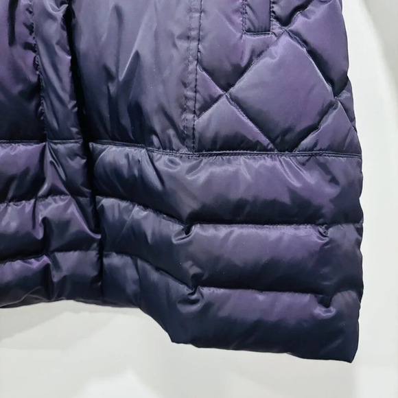 LAURA Purple Quilted Down Coat with Fur Hood | X-Large * - Picture 8 of 9